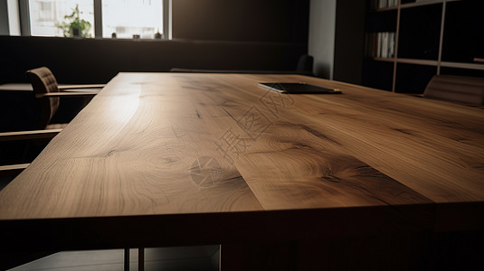桌子木纹会议室木桌木制品高清图插画