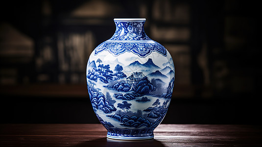花瓶瓷器中国风照片背景高清图片