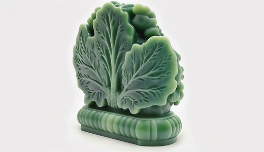 中国传统文化中青玉白菜雕塑摆件图片