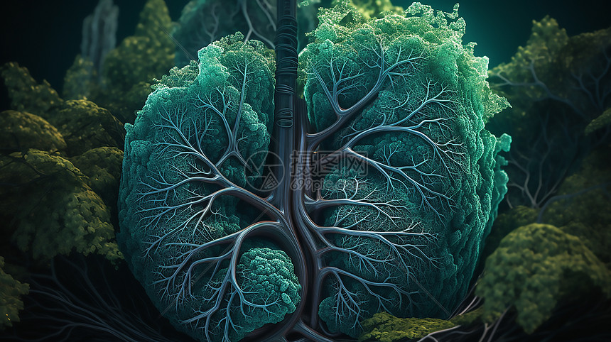 肺部器官创意概念图图片
