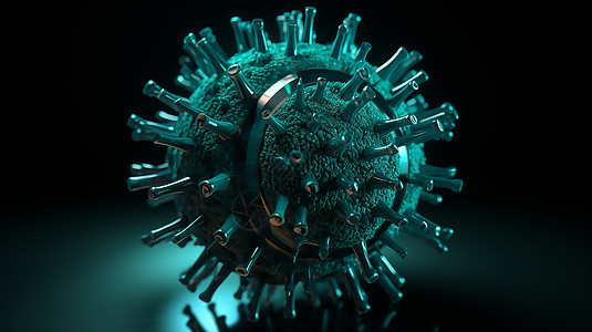 3D模型病毒病原体细菌背景图片