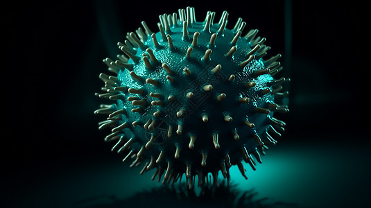 3D病毒病原体细菌模型图片
