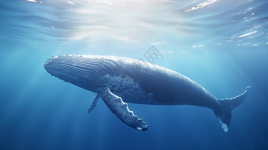 浮出海面的鲸鱼高清图片