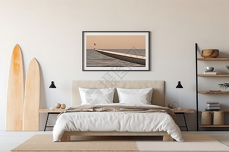 温馨舒适的卧室白色简约风格家居设计图片