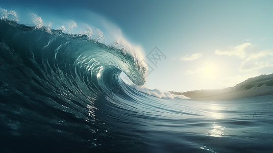 巨型海浪波涛图片