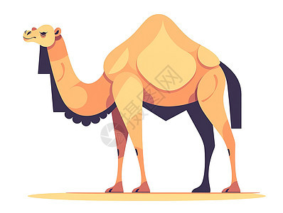 沙漠骆驼可爱骆驼白底图图片