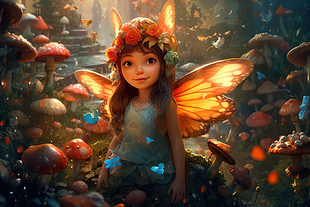 异想天开森林的神奇女孩皮克斯背景图片