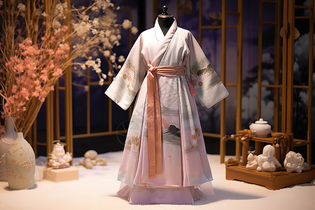 浅紫色夏装薄纱汉服中国风图片