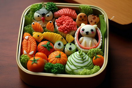 儿童盒饭美味食物可爱装饰图片