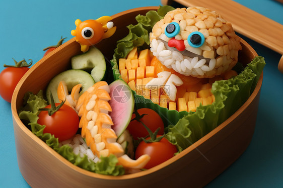 儿童盒饭美味食物可爱装饰图片