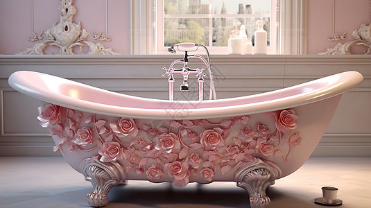 3D雕花欧式浴缸图片