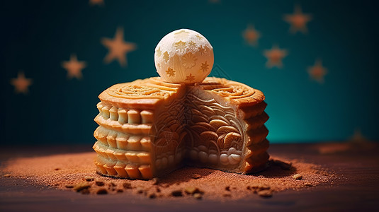 美味诱人的精美中秋节传统食物月饼图片