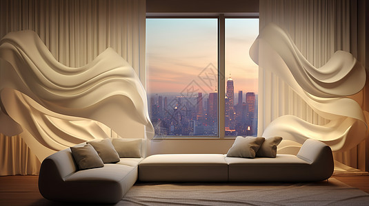 现代城市酒店室内设计场景背景图片