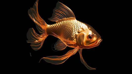 华丽的金色鲤鱼图片