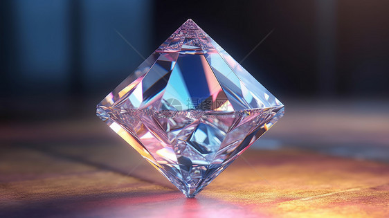 透明立体水晶多边形卡通大钻石图片