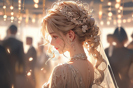 婚礼美丽漂亮的新娘背景图片