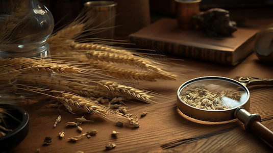 小麦粮食场景图片
