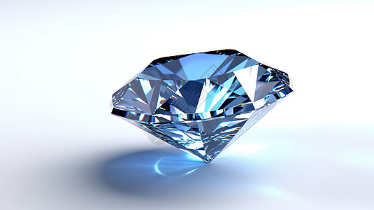 超大克拉钻石3D插图背景图片