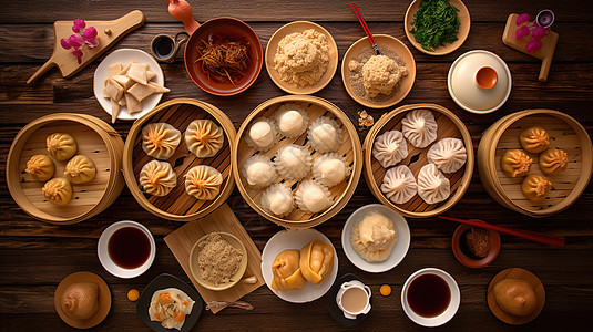 中式美食小笼包图片