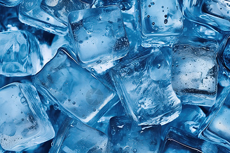 冰冻的冰块结冰清凉一夏图片