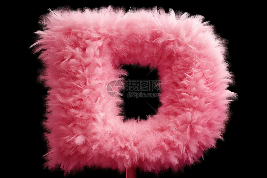 3d蓬松粉红色字母设计图片