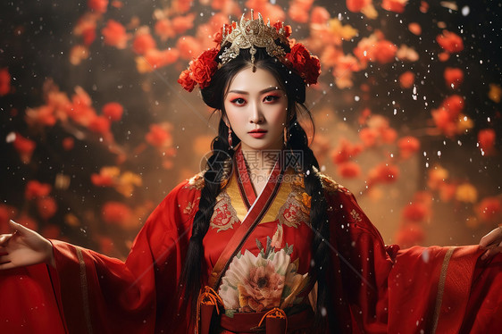 惊艳的中国汉服婚纱图片