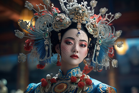 传统京剧脸谱优美迷人图片