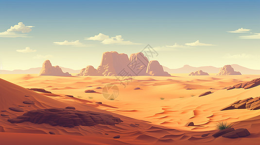 沙丘沙漠环境场景图片