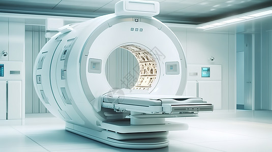 干净的医院放射科的MRI机器医疗设备图片
