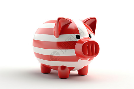 小猪储钱罐金融理财3D图标图片