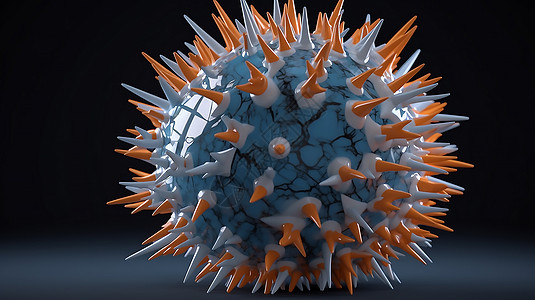 球形带刺病毒病菌图片