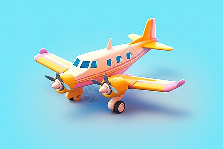 3D飞机玩具模型儿童玩具图片