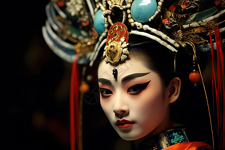 中国风戏曲人物美女背景图片