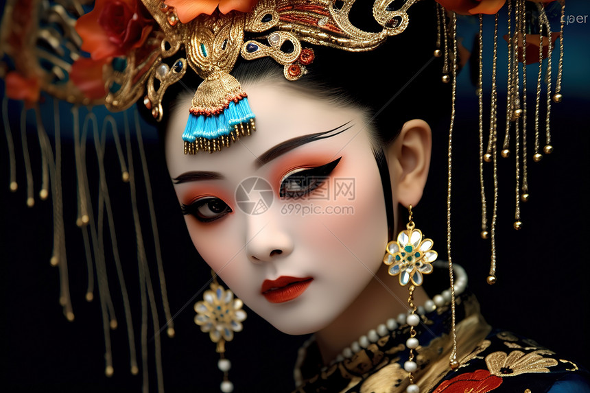 漂亮的戏曲人物中国风格图片
