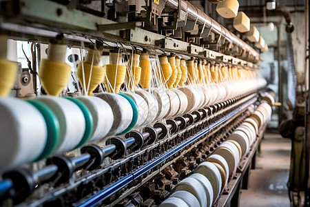 纺织厂的生产设备图片