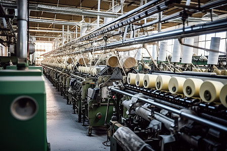 纺织厂的生产流水线设备图片