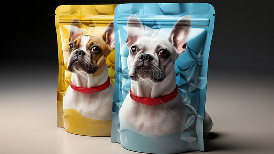 时尚可爱的狗粮包装设计图片