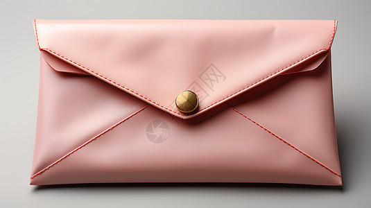 粉色皮质信封包时尚手包图片