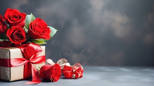 七夕情人节红玫瑰花束礼物图片