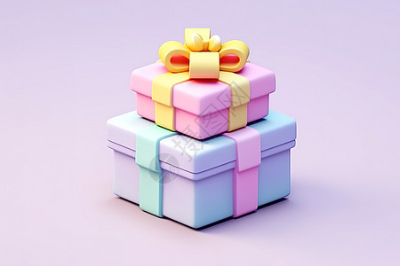 小可爱等距礼物盒3d直播间图标图片