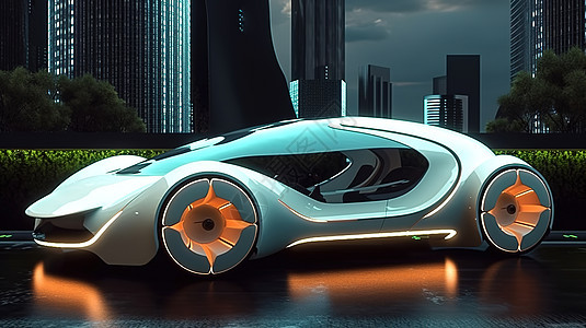 超现实科技风未来感跑车图片