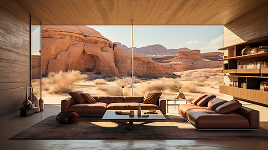 简约现代时尚橡木沙漠别墅设计图片