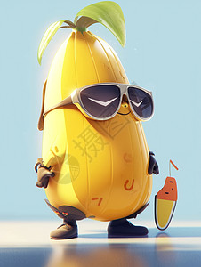 开心笑戴眼镜卡通小香蕉图片