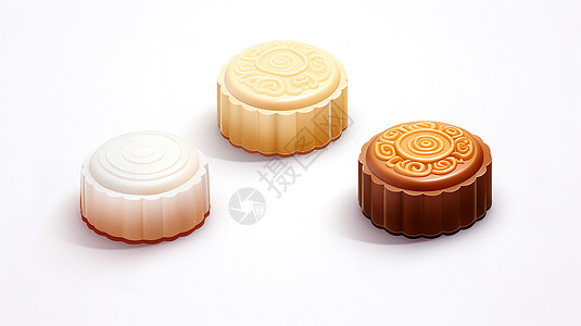 中秋月饼3D图标图片