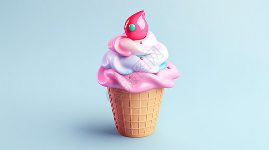 可爱雪糕甜筒3D图片