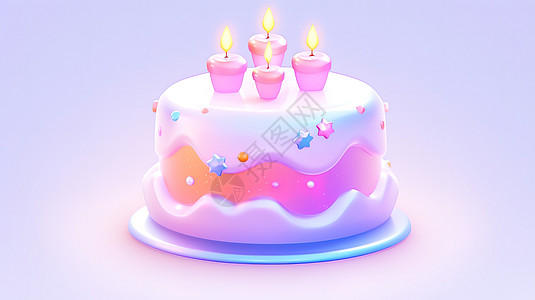 炫彩星系蛋糕3D图标图片