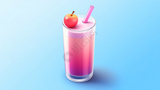 果汁奶茶3D图标图片