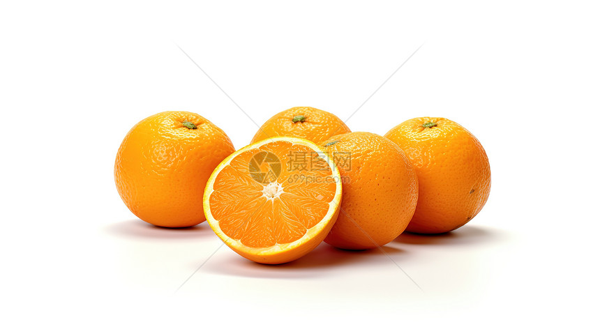 写实橙子3D图标图片