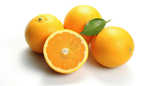 四个橙子3D图片