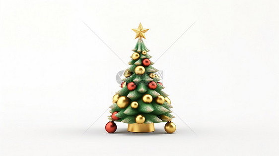 可爱迷你圣诞树3D图标图片